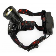 Фонарь Е1335 налоб/аккум/черный 3,7В, 2 LED 4Ватт, фокус, 4 режима, метал бокс Camelion Ultraflash